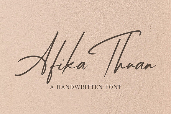 Afika Thuan: A Romantic Script Typeface for Editors