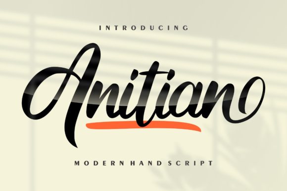 Anitian Typeface: Bold Script for Editorial Headers