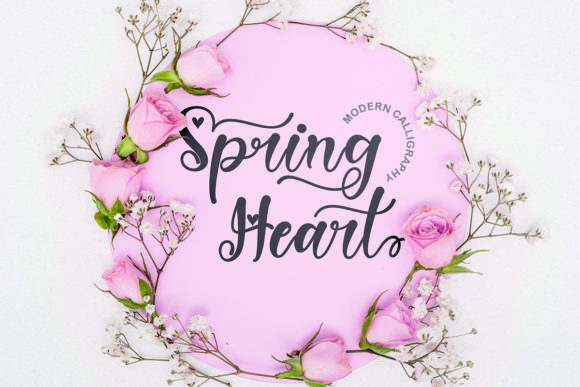Spring Heart: A Romantic Script Font for Editorial Design